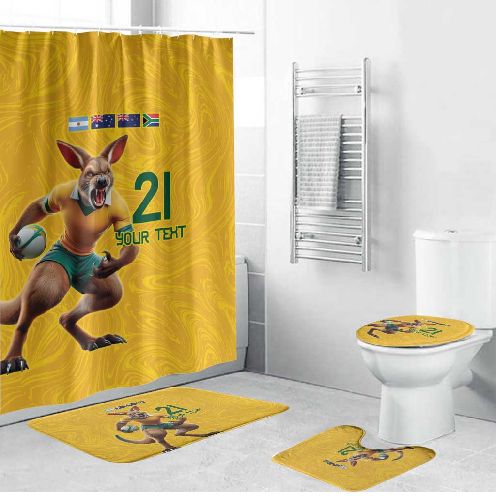Australia Rugby Custom Bathroom Set Glory Be To Wallabies Simple Pattern - Aussie Hoodie