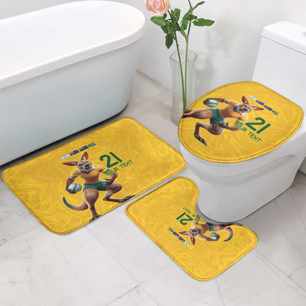 Australia Rugby Custom Bathroom Set Glory Be To Wallabies Simple Pattern - Aussie Hoodie