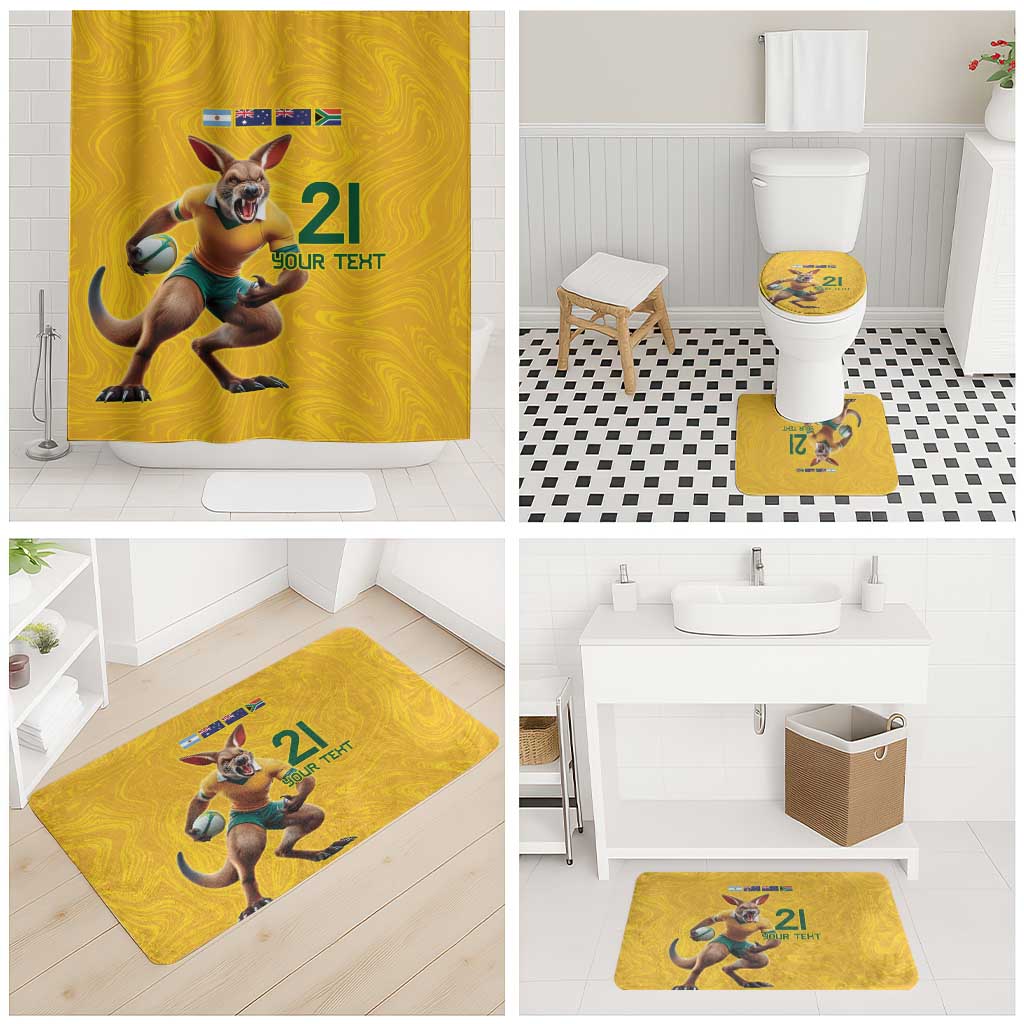 Australia Rugby Custom Bathroom Set Glory Be To Wallabies Simple Pattern - Aussie Hoodie