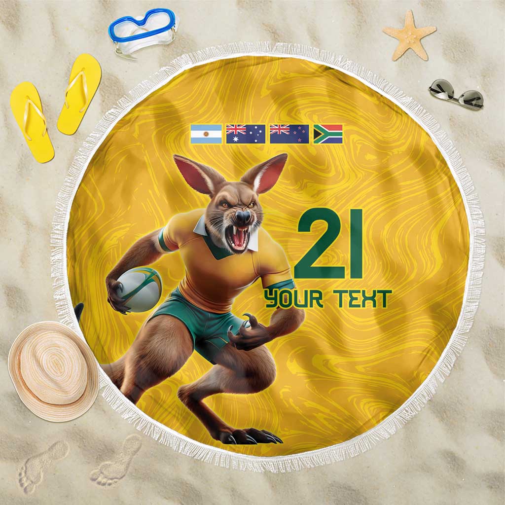 Australia Rugby Custom Beach Blanket Glory Be To Wallabies Simple Pattern - Aussie Hoodie