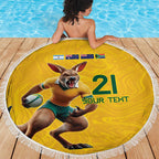 Australia Rugby Custom Beach Blanket Glory Be To Wallabies Simple Pattern - Aussie Hoodie