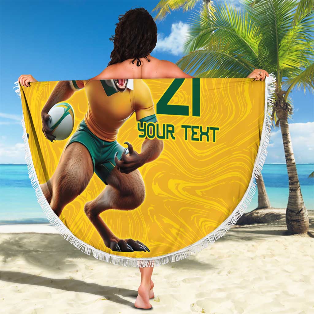 Australia Rugby Custom Beach Blanket Glory Be To Wallabies Simple Pattern - Aussie Hoodie