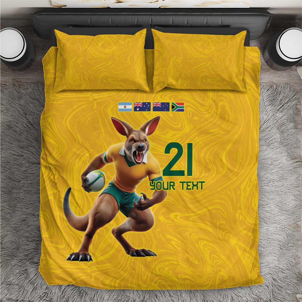 Australia Rugby Custom Bedding Set Glory Be To Wallabies Simple Pattern - Aussie Hoodie