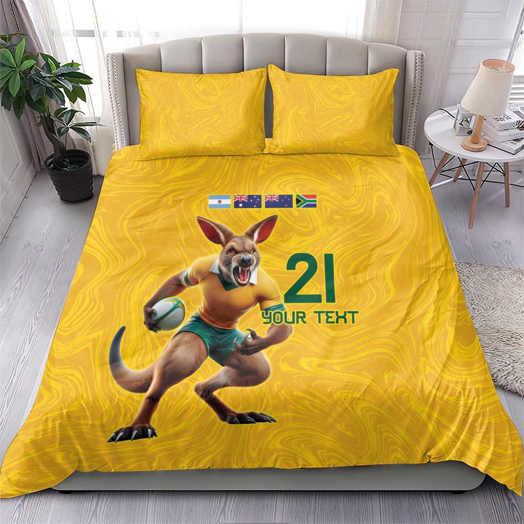 Australia Rugby Custom Bedding Set Glory Be To Wallabies Simple Pattern - Aussie Hoodie