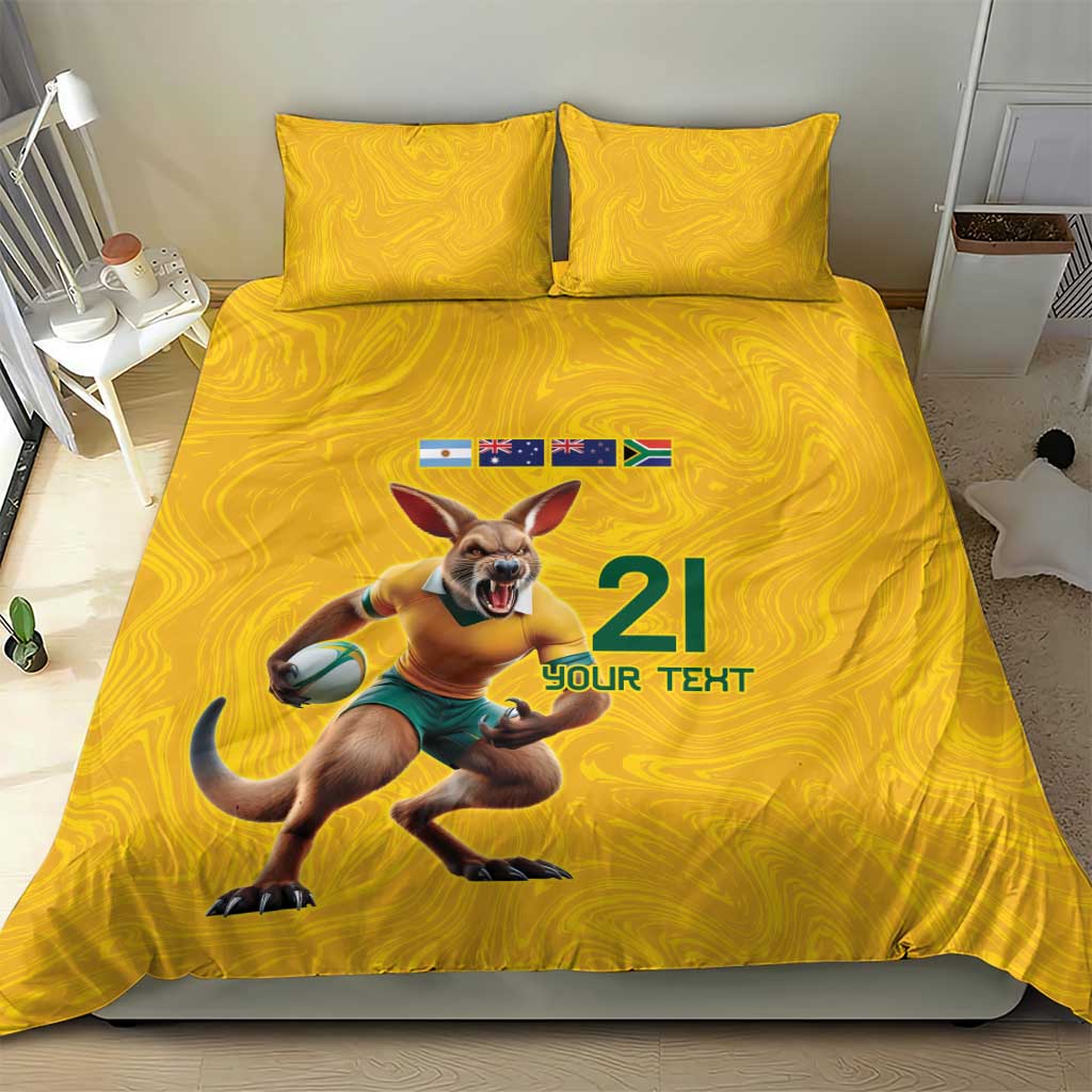 Australia Rugby Custom Bedding Set Glory Be To Wallabies Simple Pattern - Aussie Hoodie