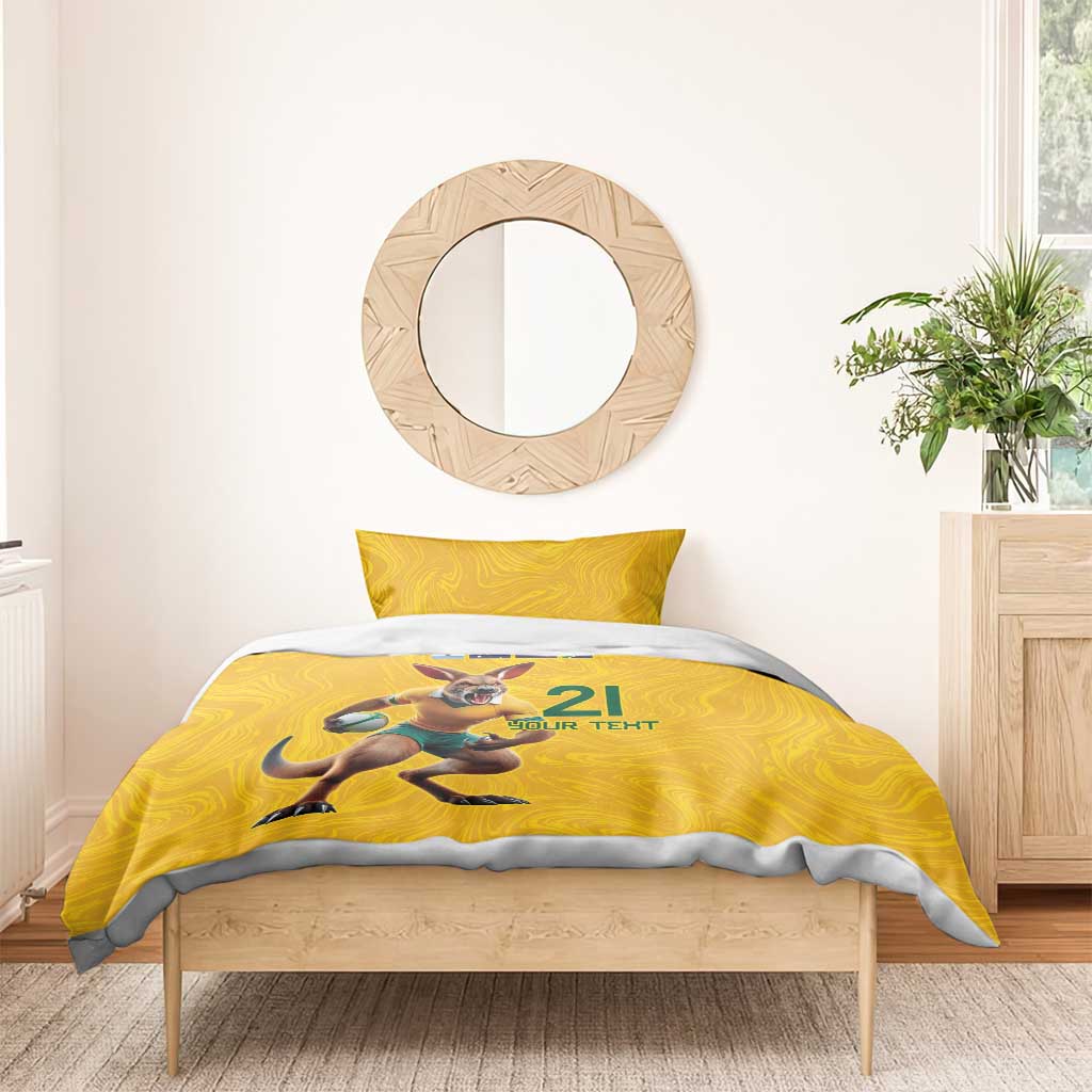 Australia Rugby Custom Bedding Set Glory Be To Wallabies Simple Pattern - Aussie Hoodie