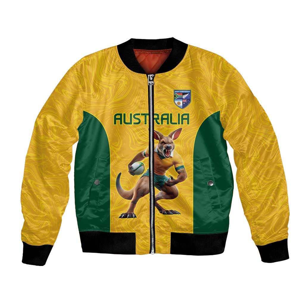 Australia Rugby Custom Bomber Jacket Glory Be To Wallabies Simple Pattern - Aussie Hoodie