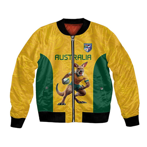 Australia Rugby Custom Bomber Jacket Glory Be To Wallabies Simple Pattern - Aussie Hoodie