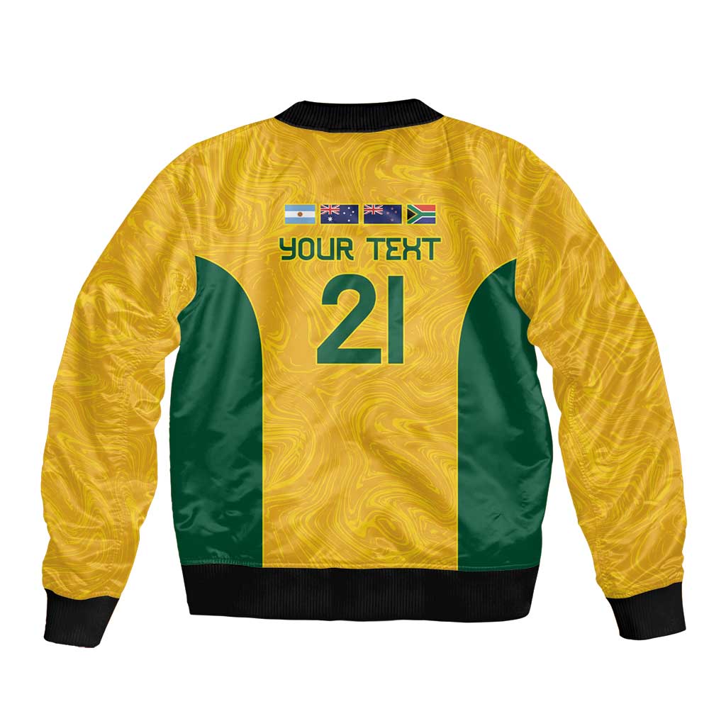Australia Rugby Custom Bomber Jacket Glory Be To Wallabies Simple Pattern - Aussie Hoodie