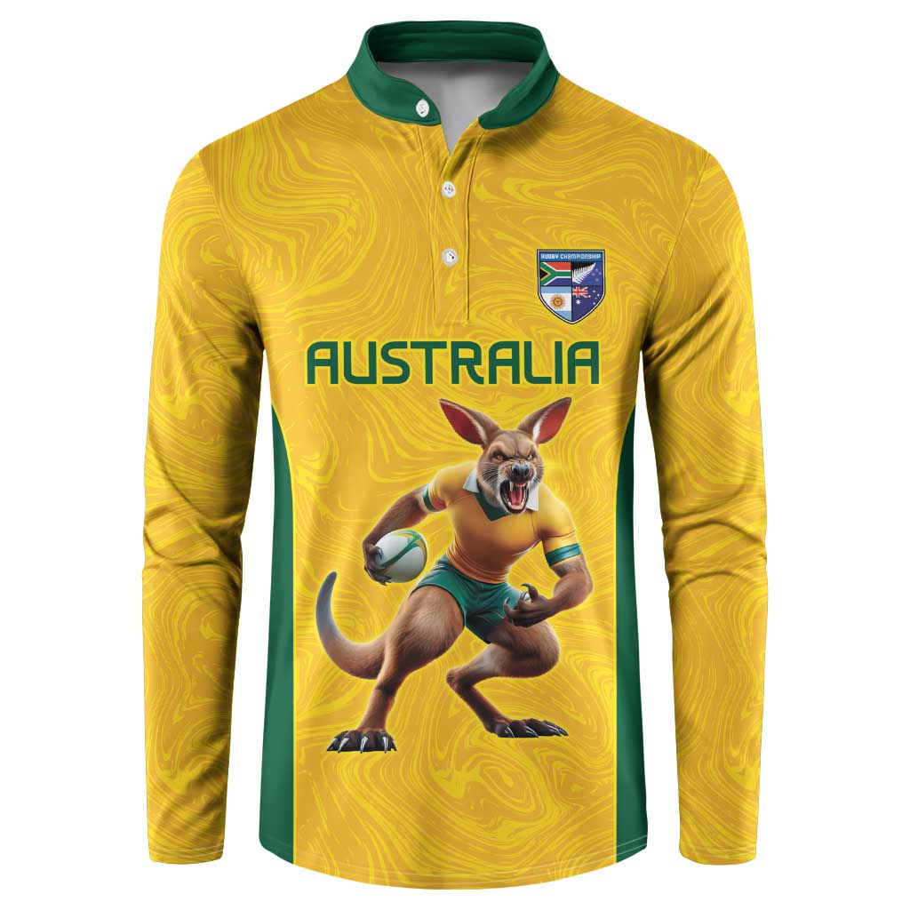 Australia Rugby Custom Button Sweatshirt Glory Be To Wallabies Simple Pattern - Aussie Hoodie