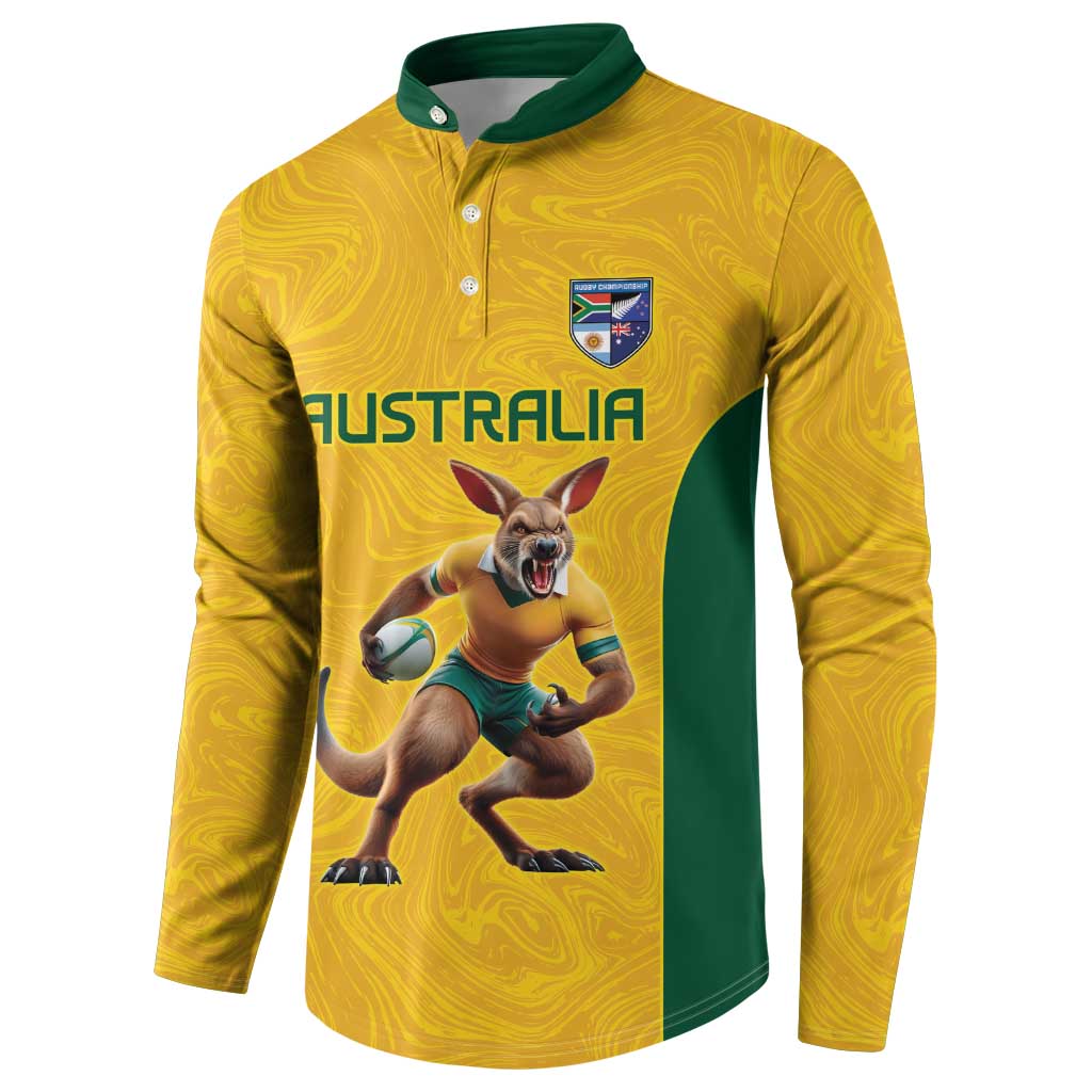 Australia Rugby Custom Button Sweatshirt Glory Be To Wallabies Simple Pattern - Aussie Hoodie