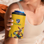 Australia Rugby Custom 4 in 1 Can Cooler Tumbler Glory Be To Wallabies Simple Pattern - Aussie Hoodie
