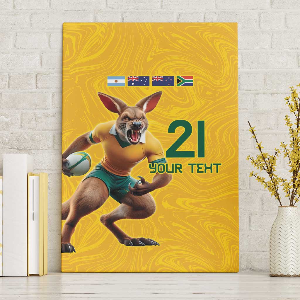 Australia Rugby Custom Canvas Wall Art Glory Be To Wallabies Simple Pattern - Aussie Hoodie