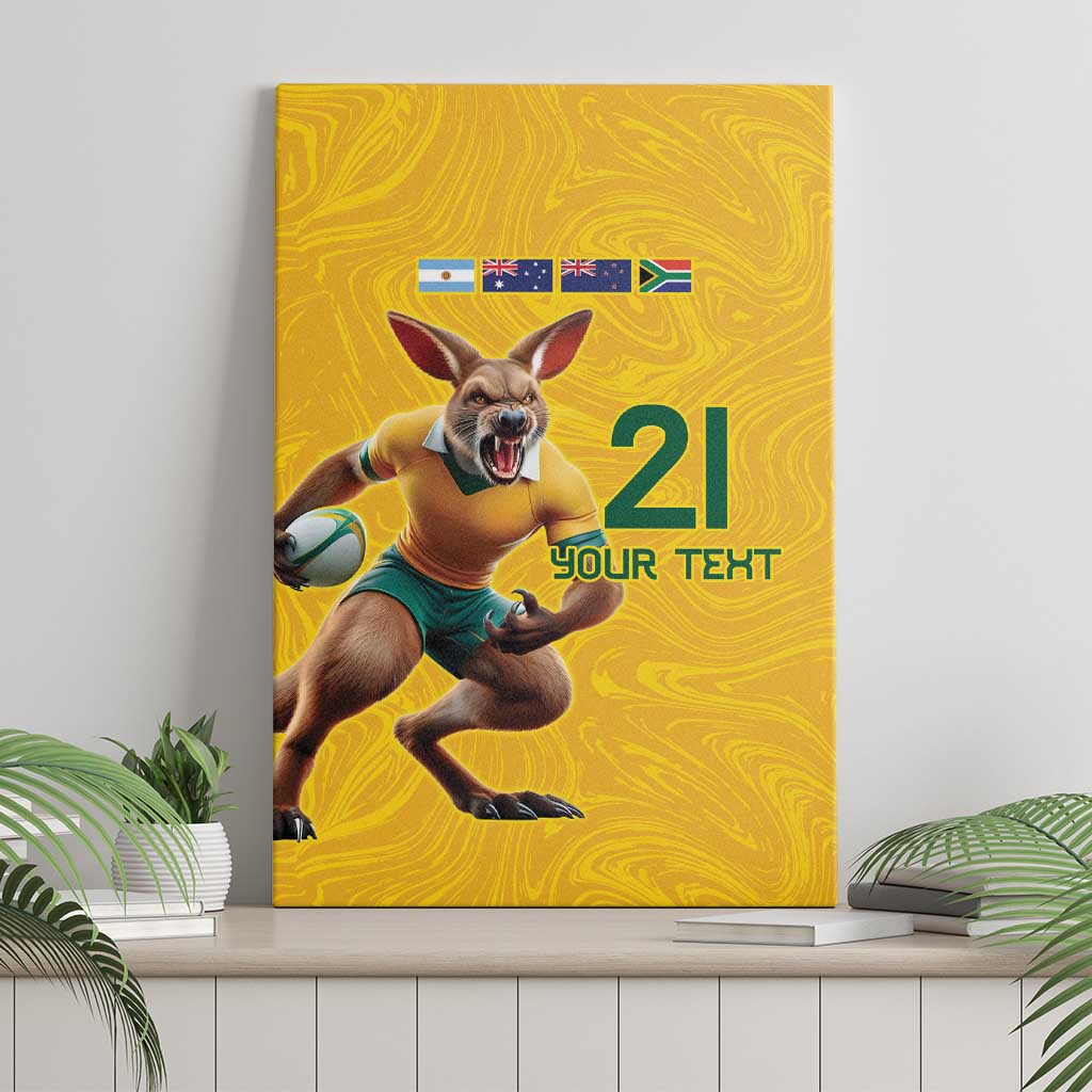 Australia Rugby Custom Canvas Wall Art Glory Be To Wallabies Simple Pattern - Aussie Hoodie