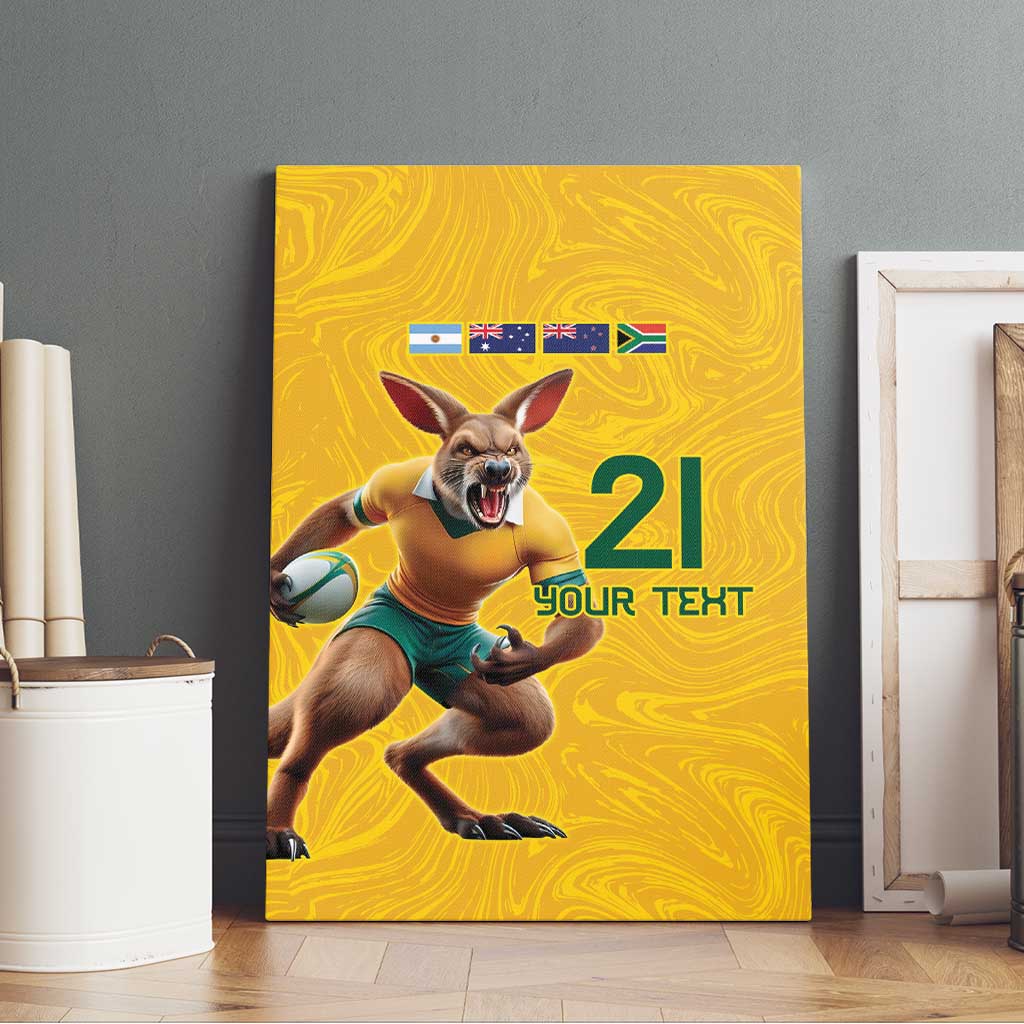 Australia Rugby Custom Canvas Wall Art Glory Be To Wallabies Simple Pattern - Aussie Hoodie