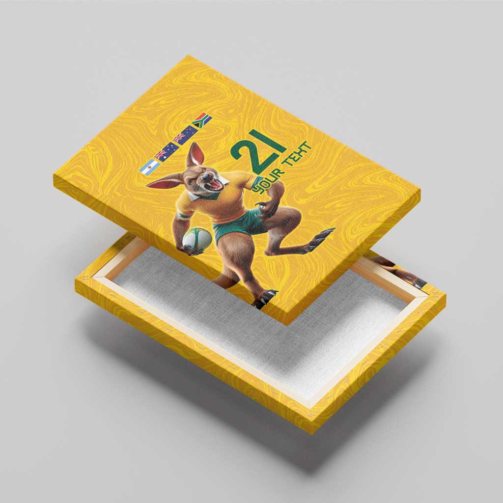 Australia Rugby Custom Canvas Wall Art Glory Be To Wallabies Simple Pattern - Aussie Hoodie