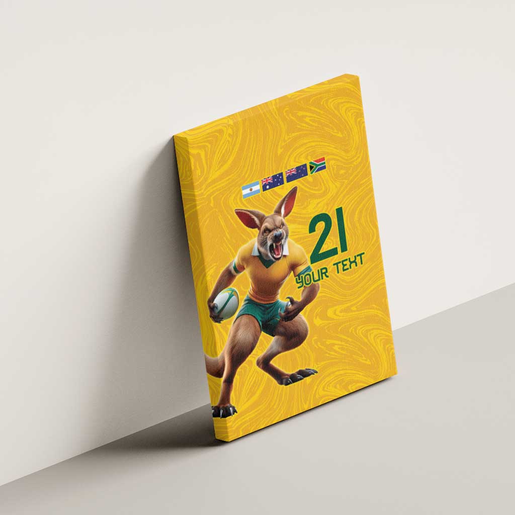 Australia Rugby Custom Canvas Wall Art Glory Be To Wallabies Simple Pattern - Aussie Hoodie