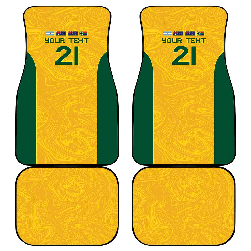 Australia Rugby Custom Car Mats Glory Be To Wallabies Simple Pattern - Aussie Hoodie