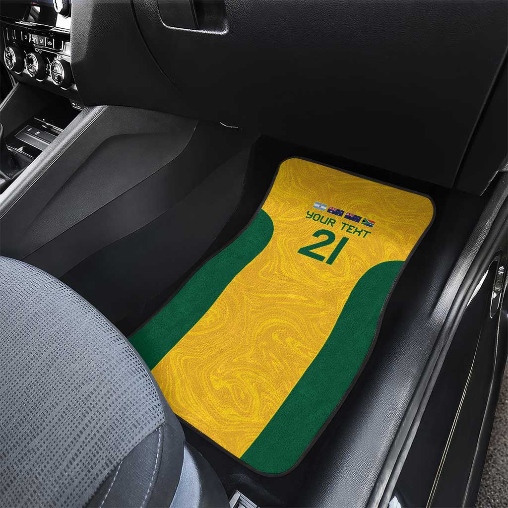 Australia Rugby Custom Car Mats Glory Be To Wallabies Simple Pattern - Aussie Hoodie