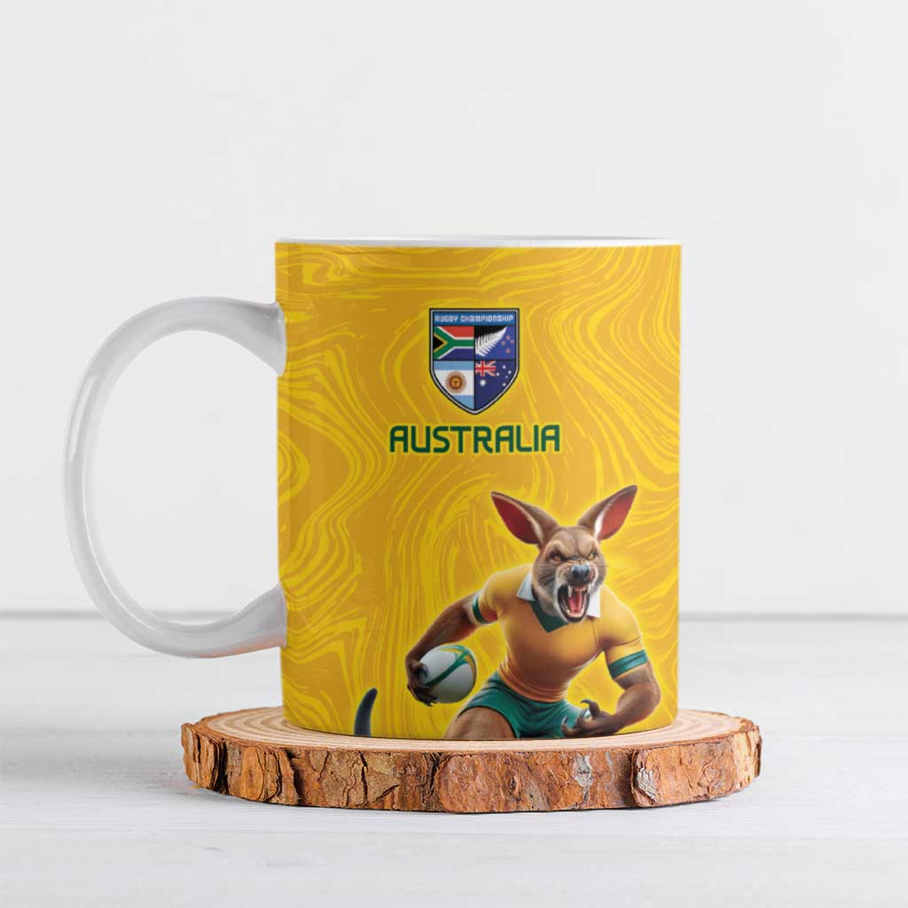 Australia Rugby Custom Ceramic Mug Glory Be To Wallabies Simple Pattern - Aussie Hoodie