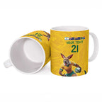 Australia Rugby Custom Ceramic Mug Glory Be To Wallabies Simple Pattern - Aussie Hoodie