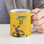 Australia Rugby Custom Ceramic Mug Glory Be To Wallabies Simple Pattern - Aussie Hoodie