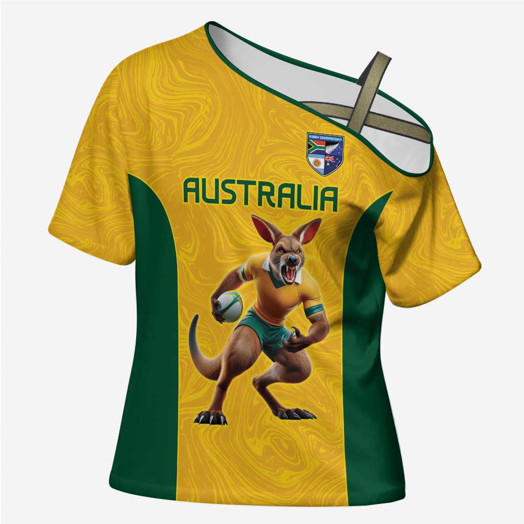 Australia Rugby Custom Cross Shoulder Shirt Glory Be To Wallabies Simple Pattern - Aussie Hoodie