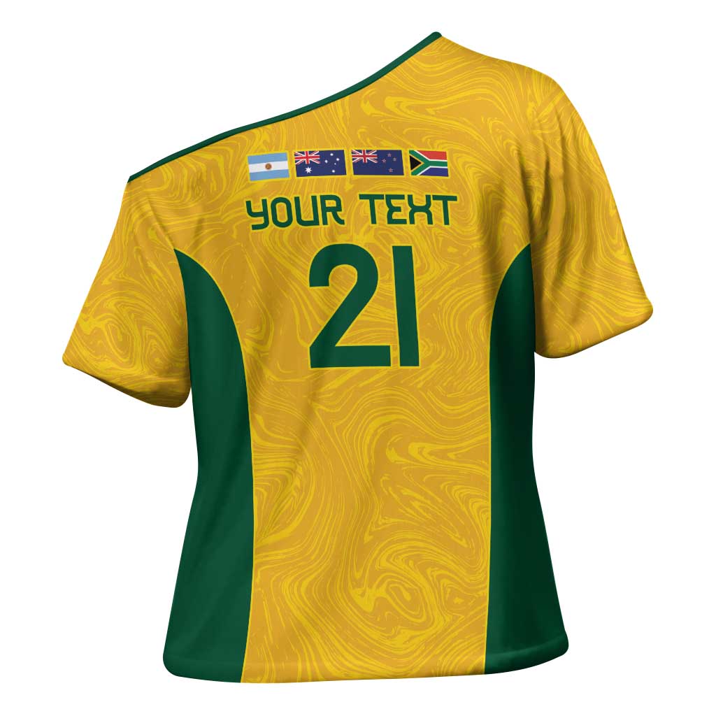 Australia Rugby Custom Cross Shoulder Shirt Glory Be To Wallabies Simple Pattern - Aussie Hoodie