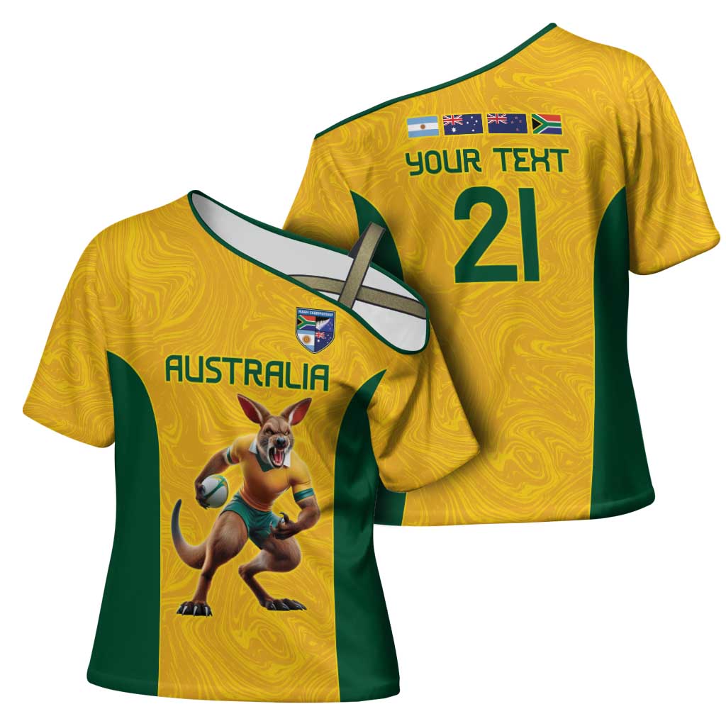 Australia Rugby Custom Cross Shoulder Shirt Glory Be To Wallabies Simple Pattern - Aussie Hoodie