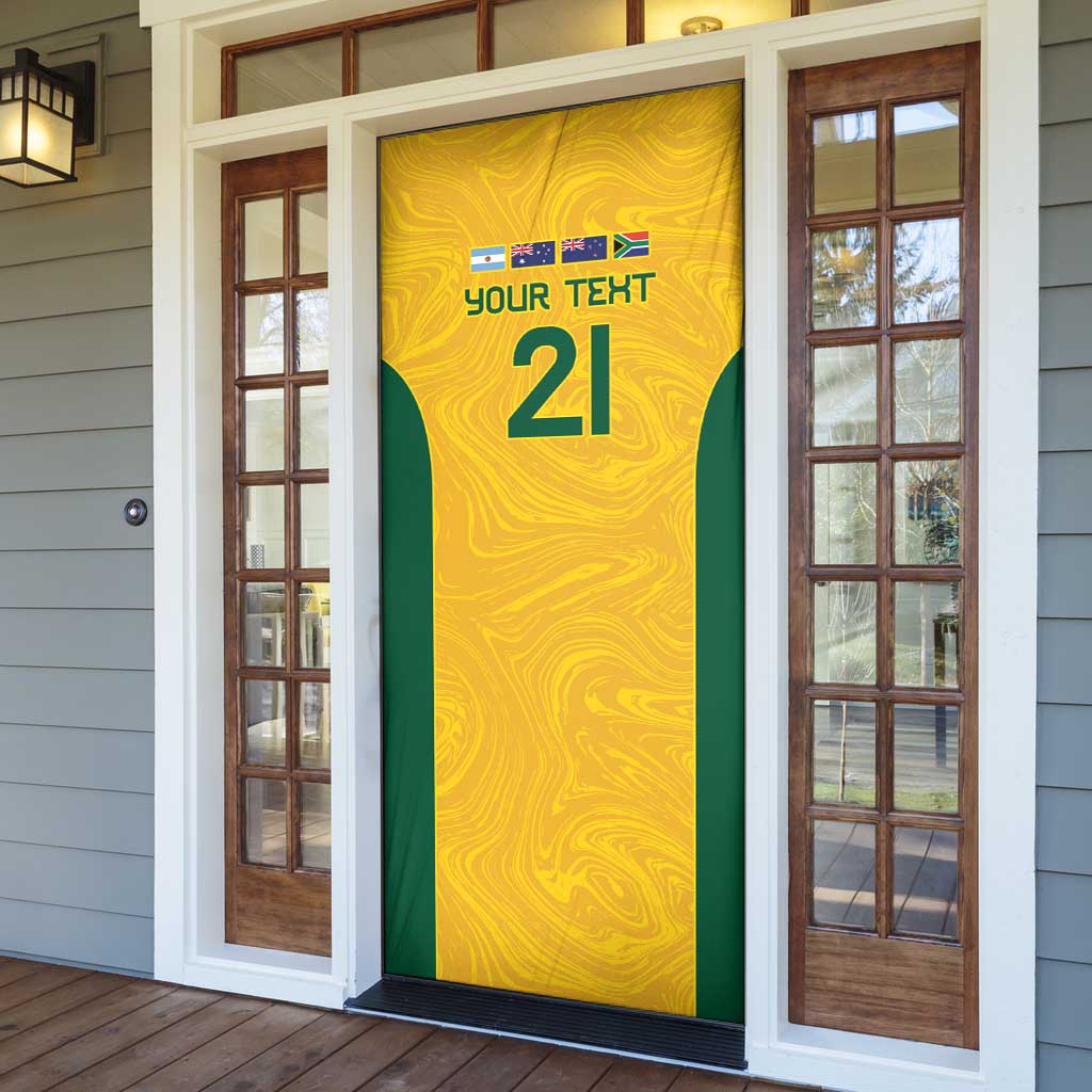 Australia Rugby Custom Door Cover Glory Be To Wallabies Simple Pattern - Aussie Hoodie