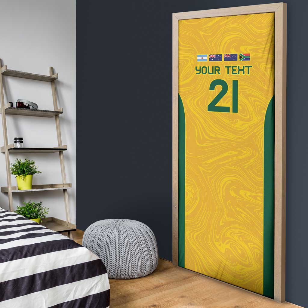 Australia Rugby Custom Door Cover Glory Be To Wallabies Simple Pattern - Aussie Hoodie