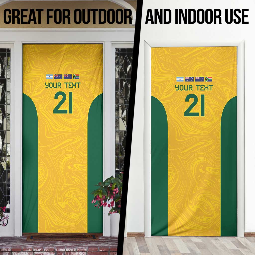 Australia Rugby Custom Door Cover Glory Be To Wallabies Simple Pattern - Aussie Hoodie