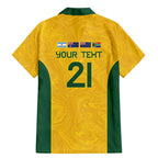 Australia Rugby Custom Family Matching Mermaid Dress and Hawaiian Shirt Glory Be To Wallabies Simple Pattern - Aussie Hoodie