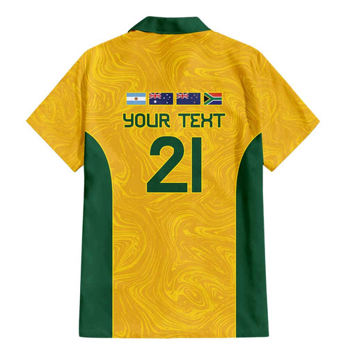 Australia Rugby Custom Family Matching Mermaid Dress and Hawaiian Shirt Glory Be To Wallabies Simple Pattern - Aussie Hoodie