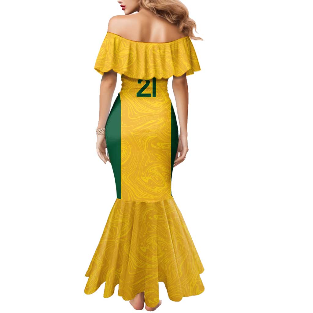 Australia Rugby Custom Family Matching Mermaid Dress and Hawaiian Shirt Glory Be To Wallabies Simple Pattern - Aussie Hoodie