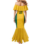 Australia Rugby Custom Family Matching Mermaid Dress and Hawaiian Shirt Glory Be To Wallabies Simple Pattern - Aussie Hoodie