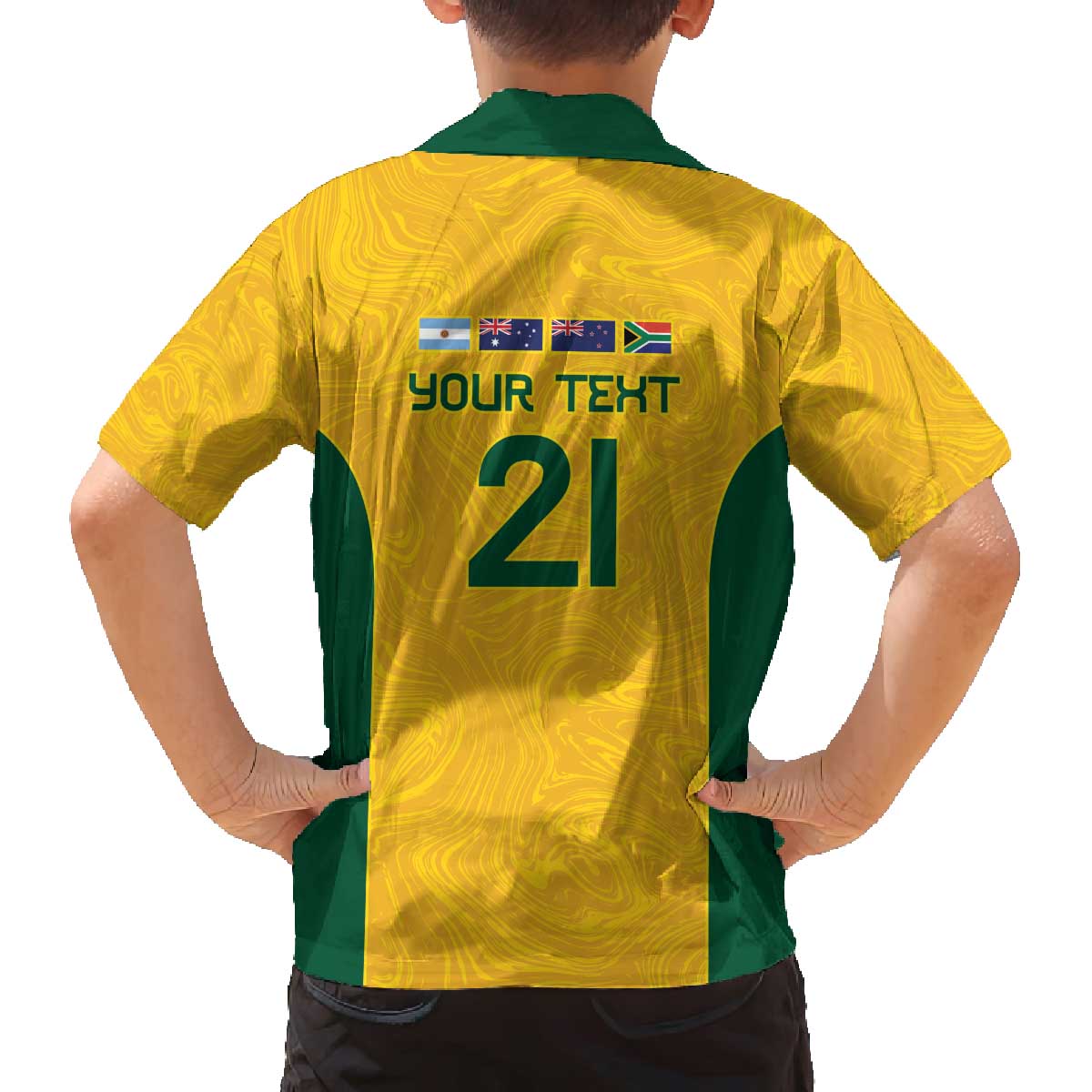 Australia Rugby Custom Family Matching Off The Shoulder Long Sleeve Dress and Hawaiian Shirt Glory Be To Wallabies Simple Pattern - Aussie Hoodie