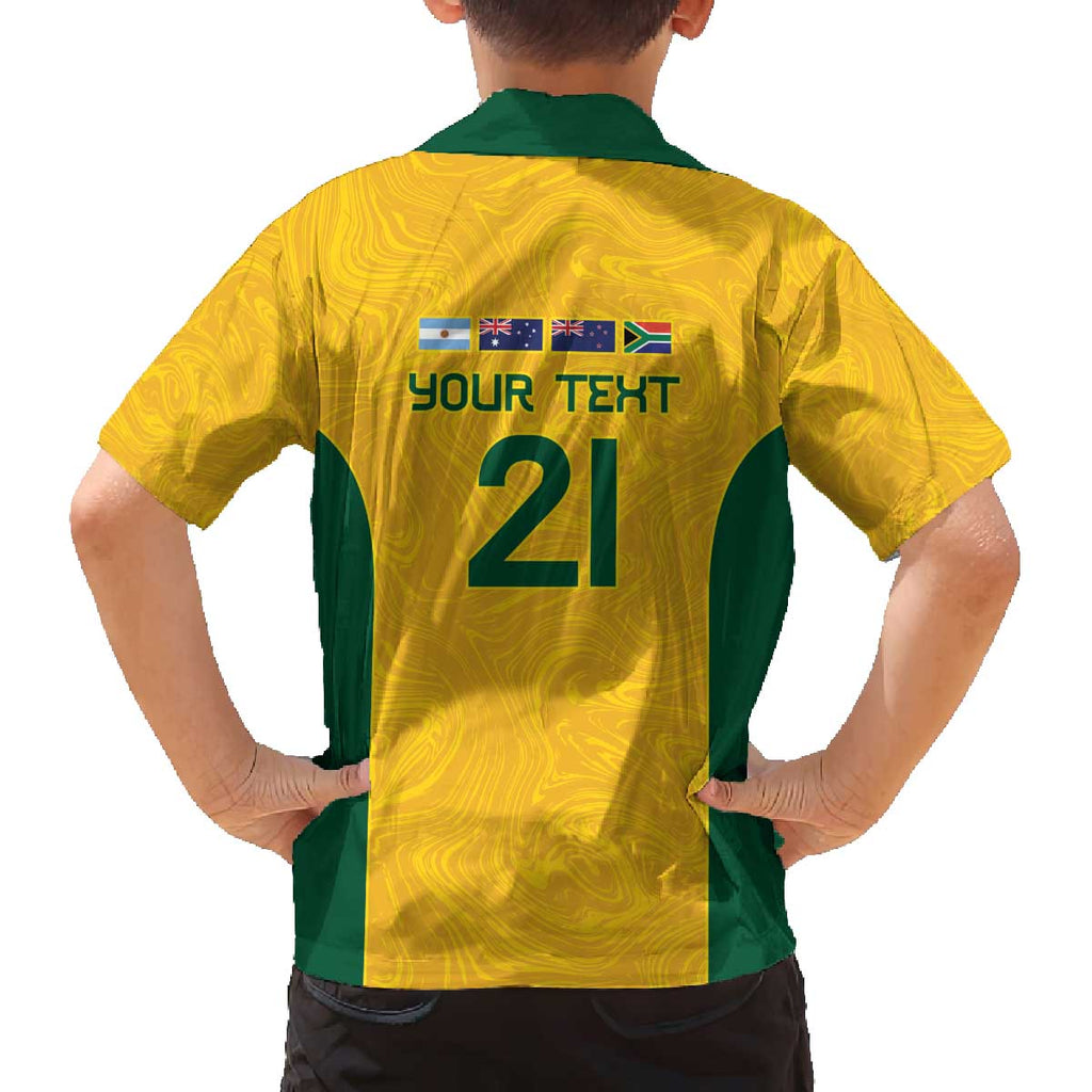 Australia Rugby Custom Family Matching Off The Shoulder Long Sleeve Dress and Hawaiian Shirt Glory Be To Wallabies Simple Pattern - Aussie Hoodie