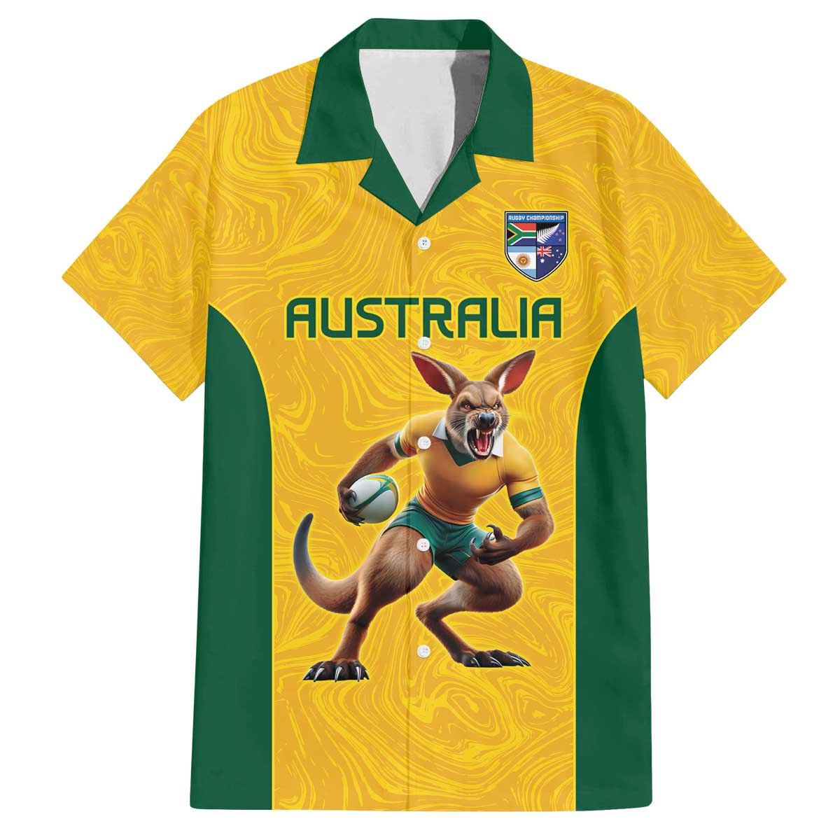 Australia Rugby Custom Family Matching Off The Shoulder Long Sleeve Dress and Hawaiian Shirt Glory Be To Wallabies Simple Pattern - Aussie Hoodie