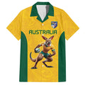 Australia Rugby Custom Family Matching Off The Shoulder Long Sleeve Dress and Hawaiian Shirt Glory Be To Wallabies Simple Pattern - Aussie Hoodie