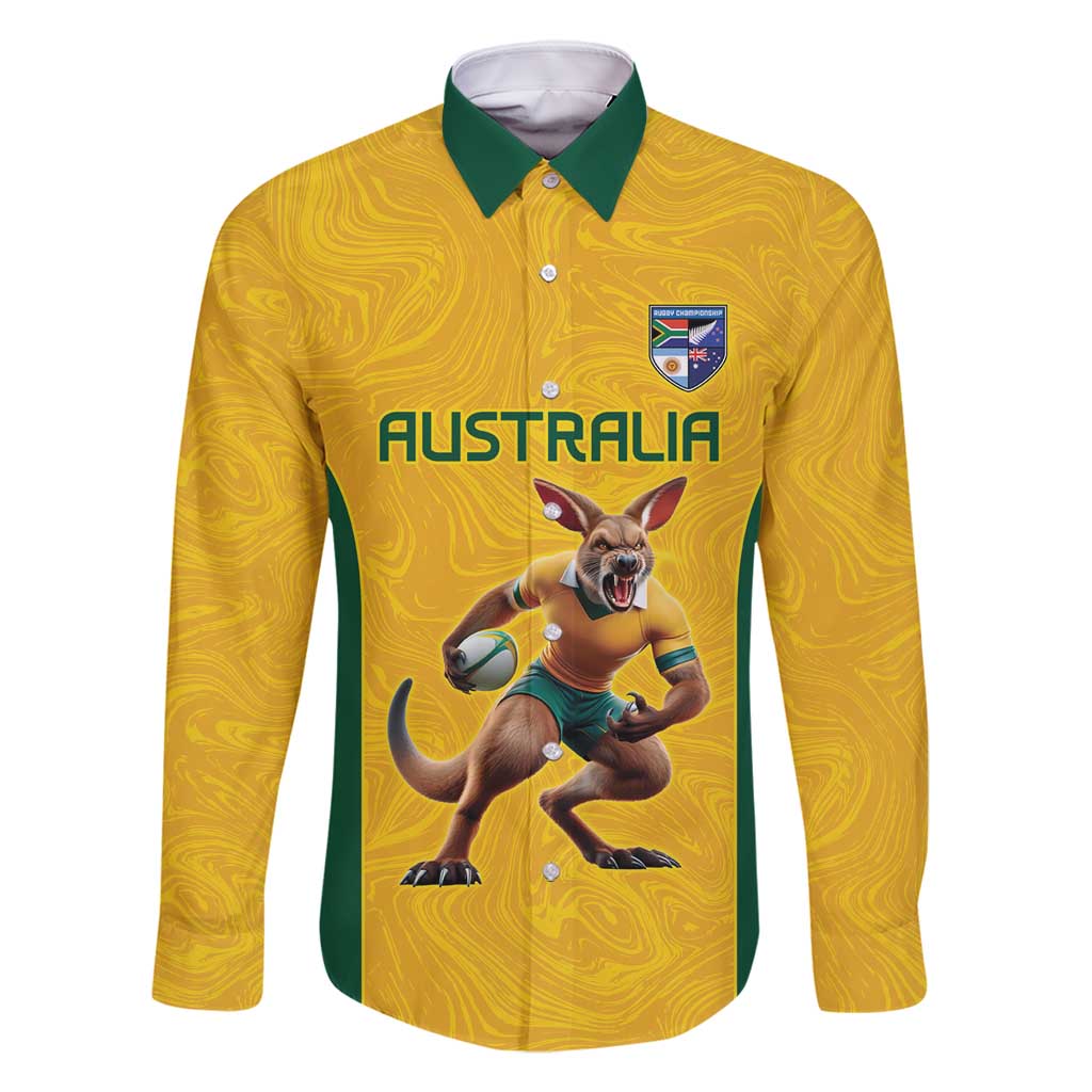 Australia Rugby Custom Family Matching Off Shoulder Short Dress and Hawaiian Shirt Glory Be To Wallabies Simple Pattern - Aussie Hoodie