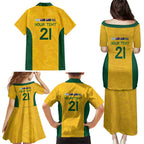 Australia Rugby Custom Family Matching Puletasi and Hawaiian Shirt Glory Be To Wallabies Simple Pattern - Aussie Hoodie