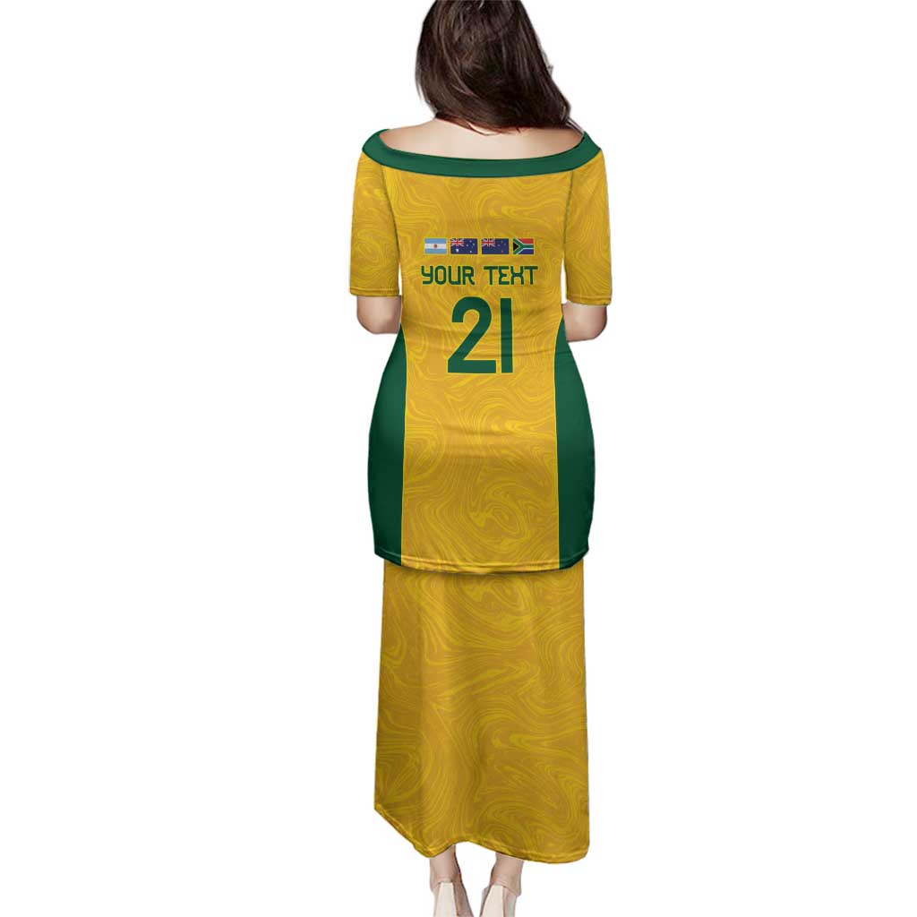 Australia Rugby Custom Family Matching Puletasi and Hawaiian Shirt Glory Be To Wallabies Simple Pattern - Aussie Hoodie