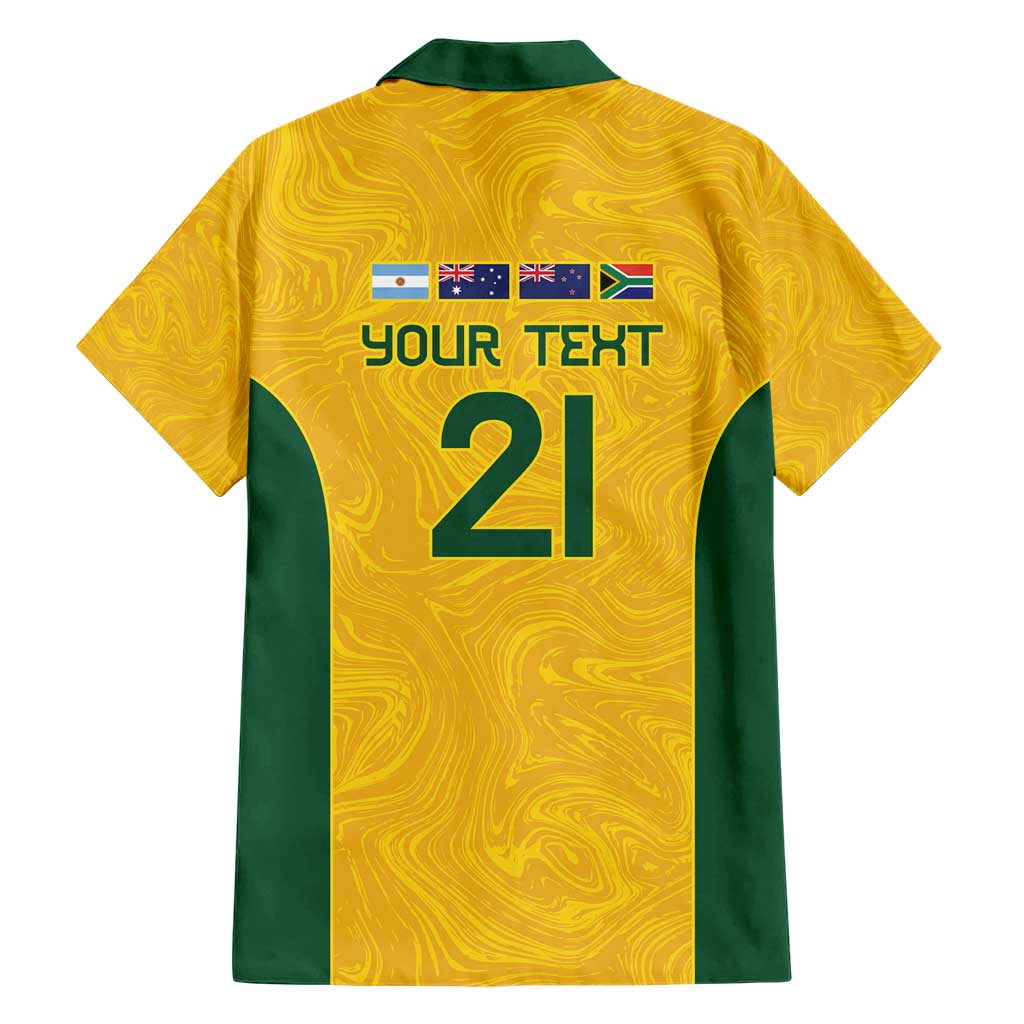 Australia Rugby Custom Family Matching Short Sleeve Bodycon Dress and Hawaiian Shirt Glory Be To Wallabies Simple Pattern - Aussie Hoodie