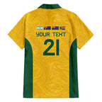 Australia Rugby Custom Family Matching Short Sleeve Bodycon Dress and Hawaiian Shirt Glory Be To Wallabies Simple Pattern - Aussie Hoodie