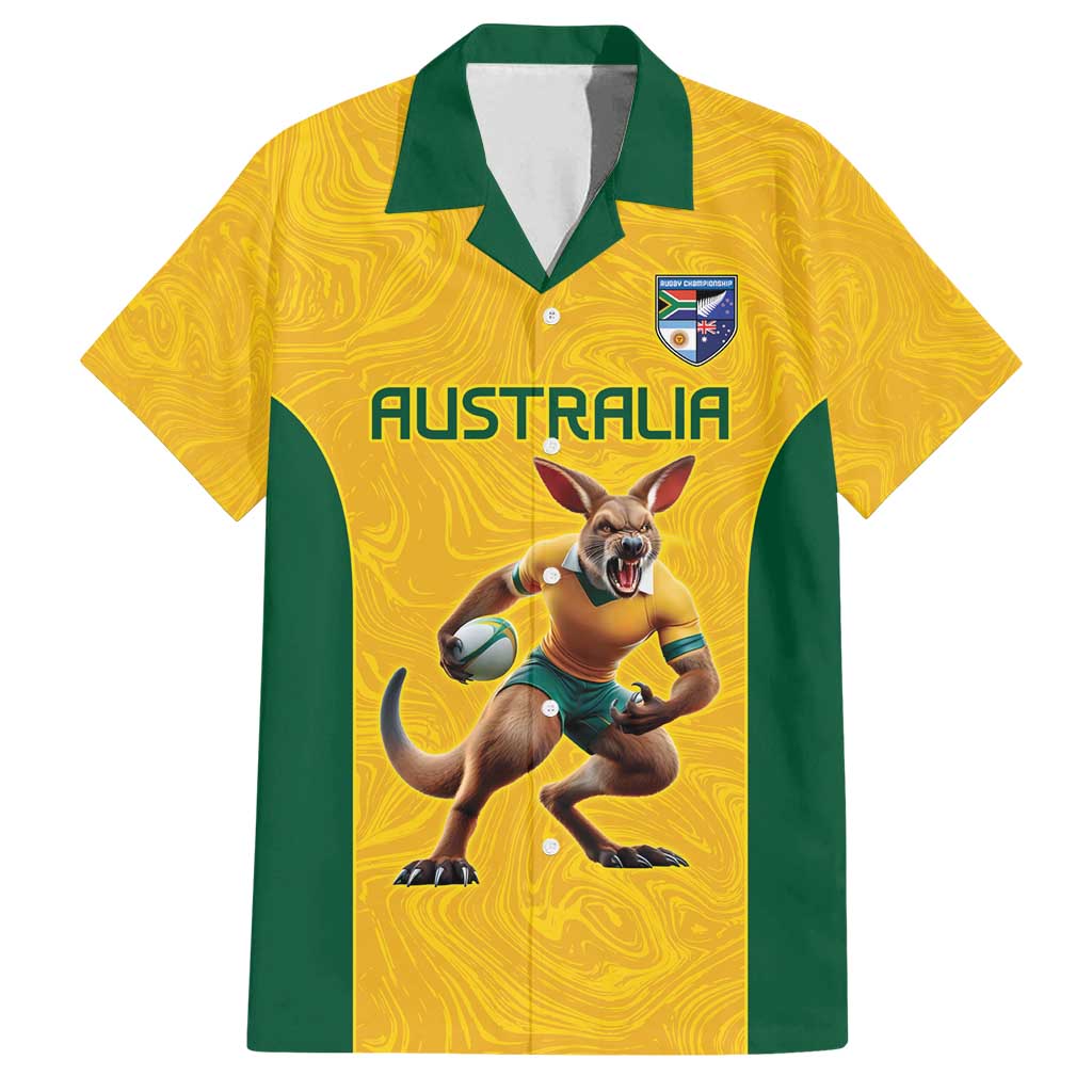 Australia Rugby Custom Family Matching Tank Maxi Dress and Hawaiian Shirt Glory Be To Wallabies Simple Pattern - Aussie Hoodie