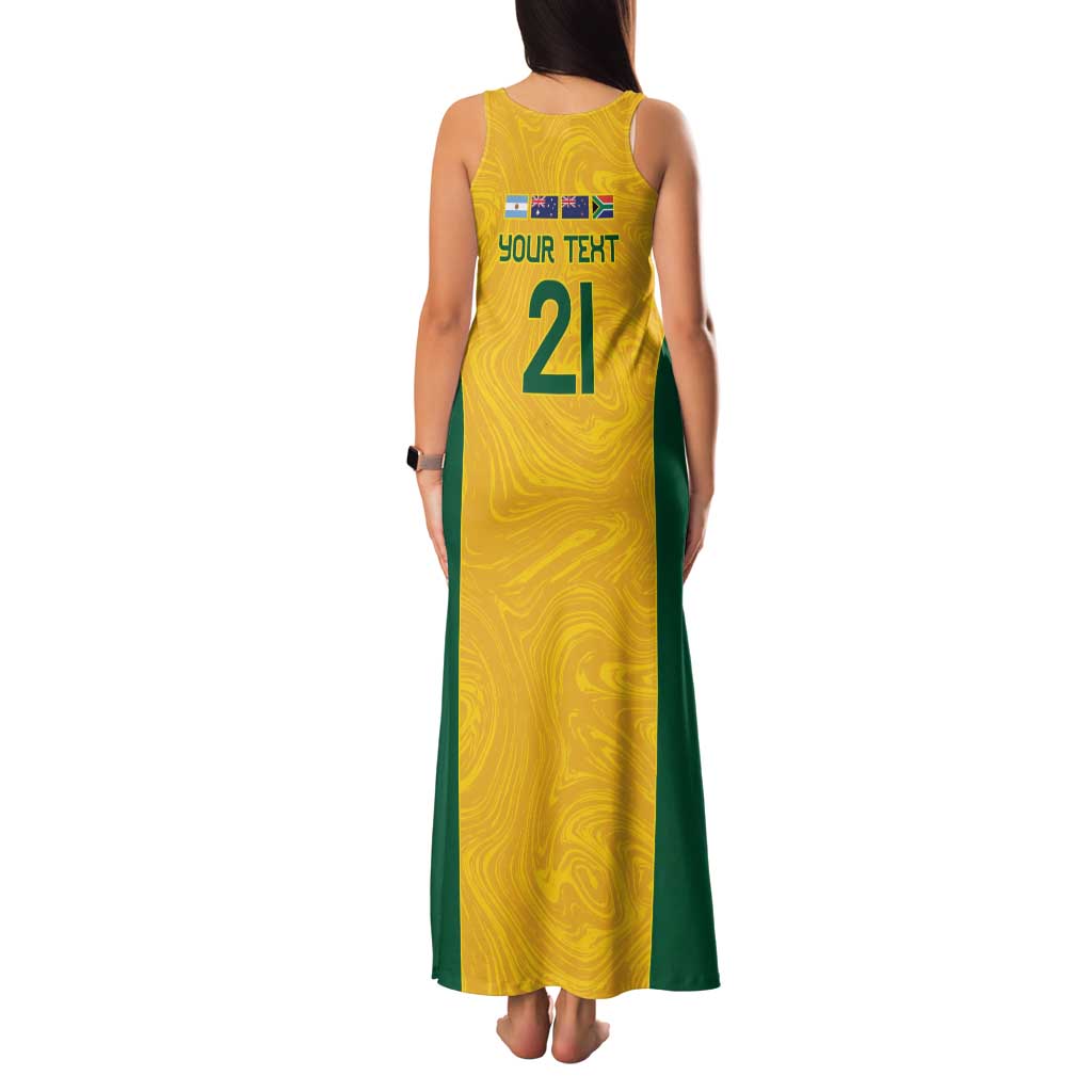 Australia Rugby Custom Family Matching Tank Maxi Dress and Hawaiian Shirt Glory Be To Wallabies Simple Pattern - Aussie Hoodie