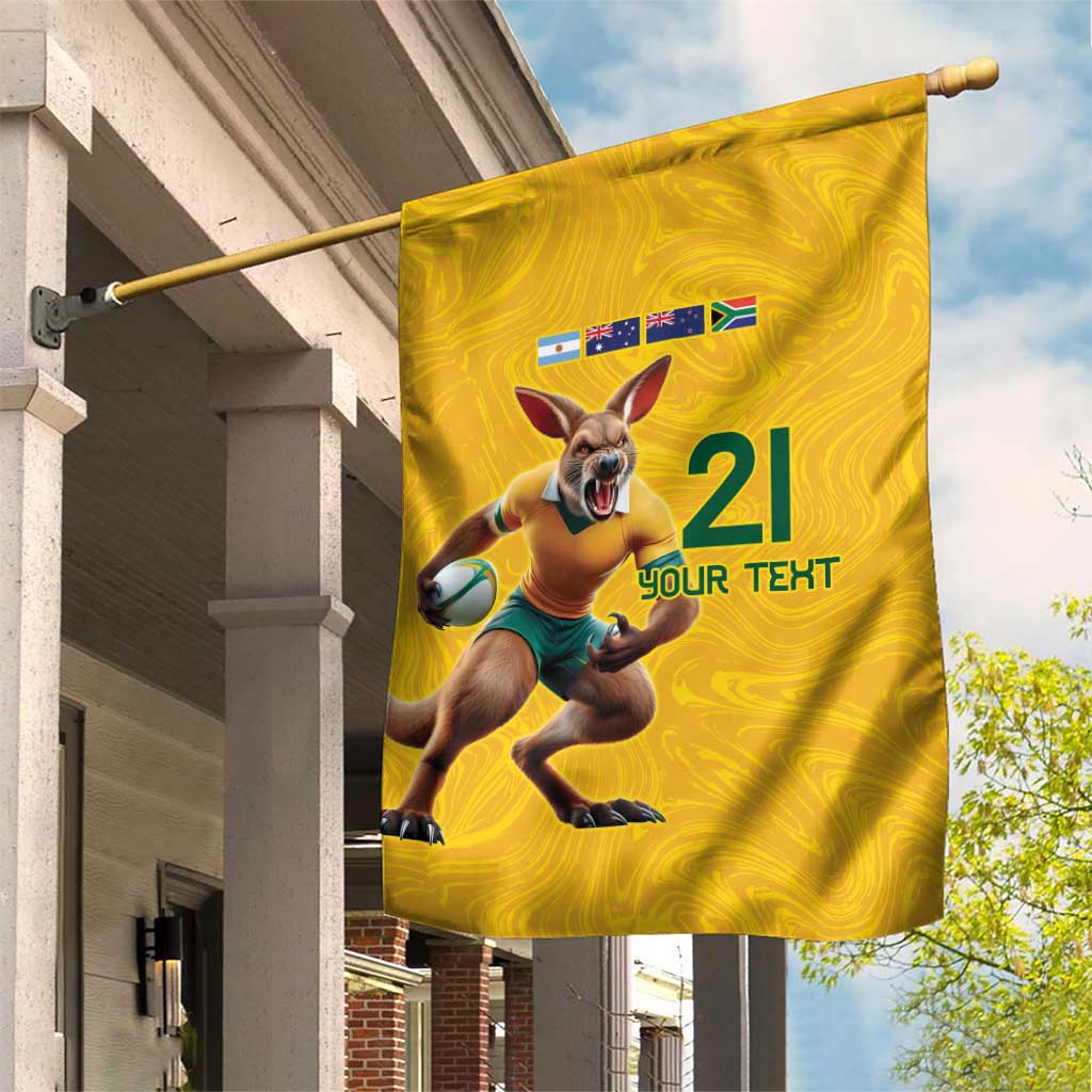 Australia Rugby Custom Garden Flag Glory Be To Wallabies Simple Pattern - Aussie Hoodie