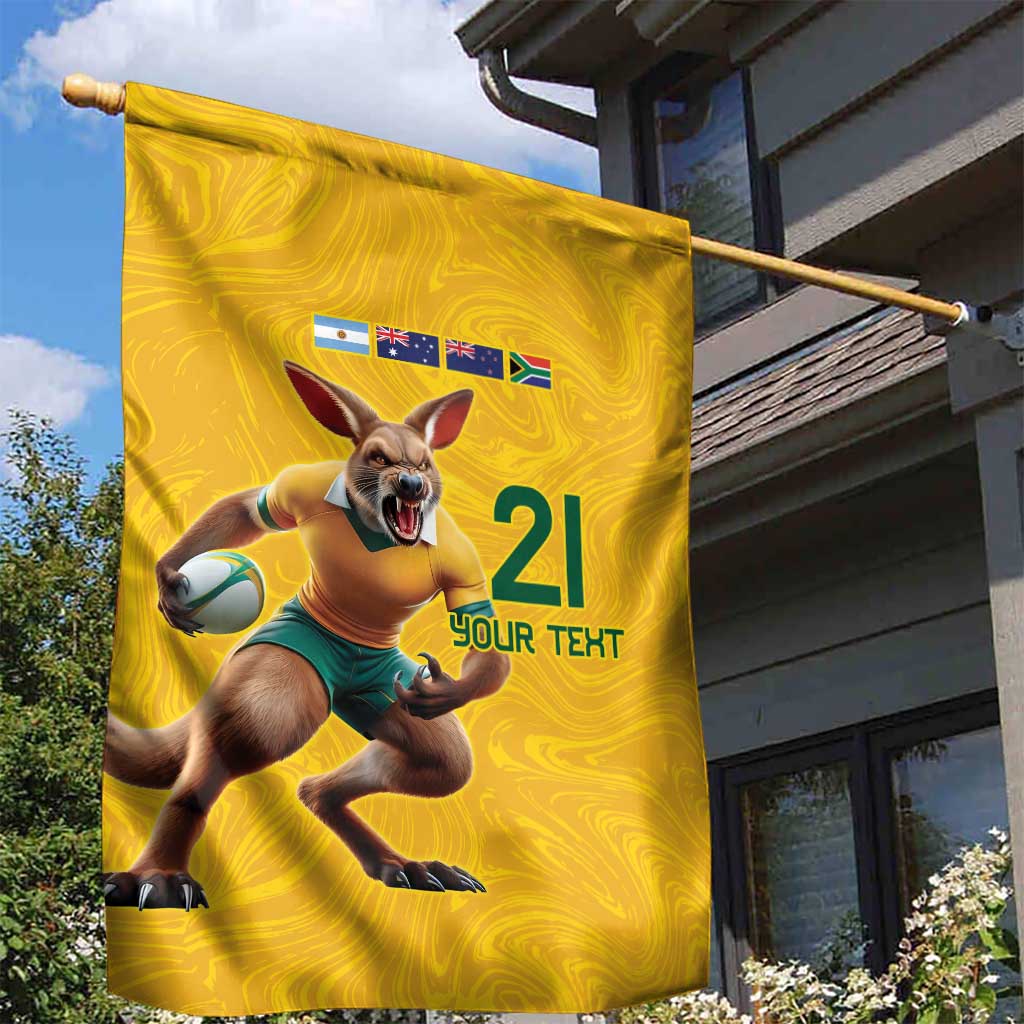 Australia Rugby Custom Garden Flag Glory Be To Wallabies Simple Pattern - Aussie Hoodie