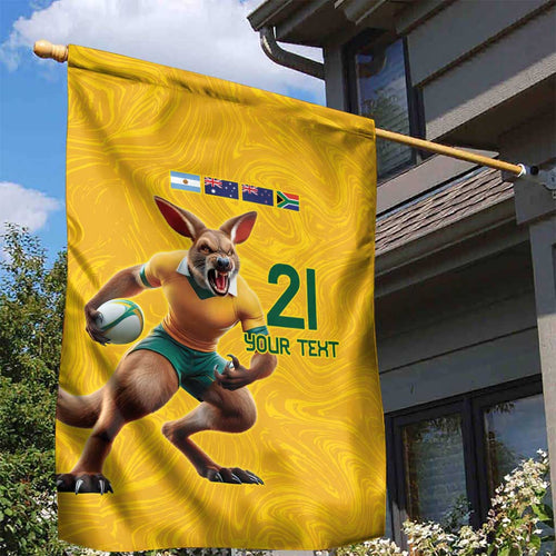 Australia Rugby Custom Garden Flag Glory Be To Wallabies Simple Pattern - Aussie Hoodie